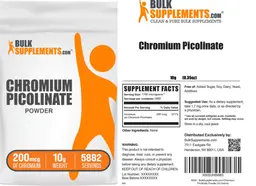 Label for Chromium Picolinate Powder 200 mcg