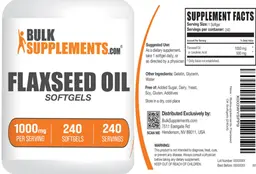 Label for Flaxseed Oil Softgels 1000 mg