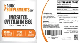 Label for Inositol Veg Capsules 1000 mg