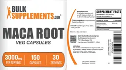 Label for Maca Root 3000 mg
