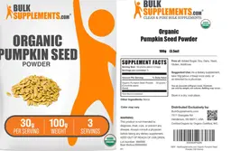 Label for Organic Pumpkin Seed Powder 30 g