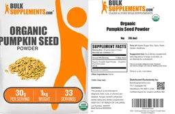 Label for Organic Pumpkin Seed Powder 30 g