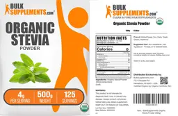 Label for Organic Stevia Powder 4 g