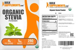 Label for Organic Stevia Powder 4 g