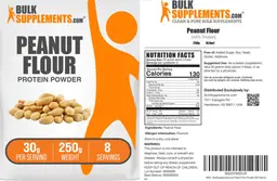 Label for Peanut Flour Protein Powder 30 g