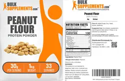 Label for Peanut Flour Protein Powder 30 g