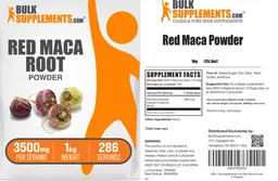 Label for Red Maca Root Powder 3500 mg