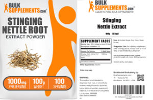Label for Stinging Nettle Extract Powder 1000 mg