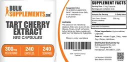 Label for Tart Cherry Extract 300 mg Veg Capsules