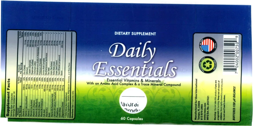 Label for Daily Essentials