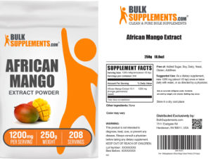 Label for African Mango Extract