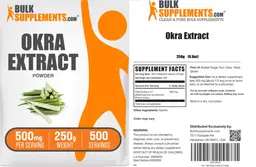 Label for Okra Extract Powder 500 mg