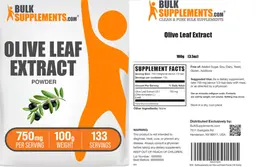 Label for Olive Leaf Extract