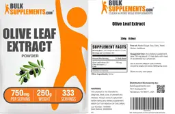 Label for Olive Leaf Extract Powder 750 mg