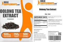 Label for Oolong Tea Extract Powder 500 mg