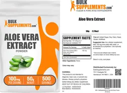 Label for Aloe Vera Extract Powder 100 mg