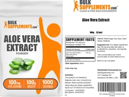 Label for Aloe Vera Extract