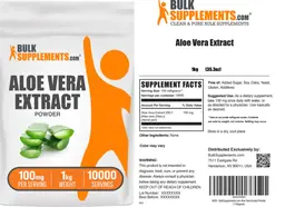 Label for Aloe Vera Extract Powder 100 mg