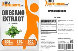 Label for Oregano Extract