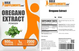 Label for Oregano Extract