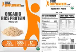 Label for Organic Rice Protein Powder 30 g