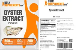 Label for Oyster Extract Powder 500 mg