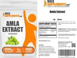 Label for Amla Extract Powder 1000 mg
