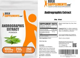 Label for Andrographis Extract Powder 1000 mg
