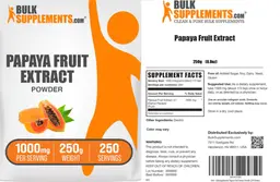 Label for Papaya Fruit Extract Powder 1000 mg