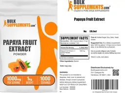 Label for Papaya Fruit Extract Powder 1000 mg