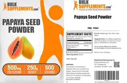 Label for Papaya Seed Powder 500 mg