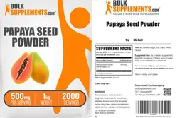 Label for Papaya Seed Powder 500 mg