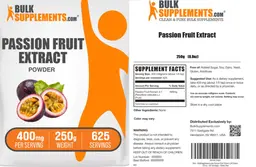 Label for Passion Fruit Extract Powder 400 mg