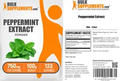 Label for Peppermint Extract Powder 750 mg