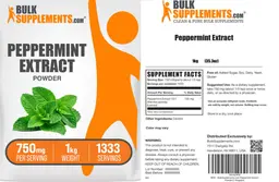 Label for Peppermint Extract Powder 750 mg