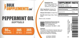 Label for Peppermint Oil Softgels 50 mg