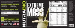 Label for Extreme Mass Vanilla