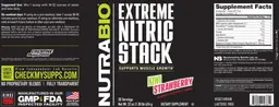 Label for Extreme Nitric Stack Kiwi Strawberry