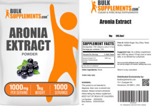 Label for Aronia Extract Powder 1000 mg