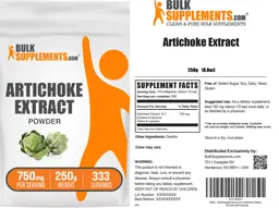 Label for Artichoke Extract Powder 750 mg