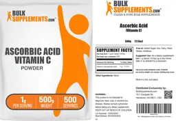 Label for Ascorbic Acid Vitamin C Powder 1 g