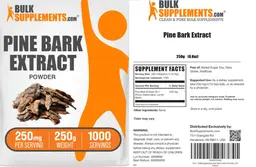 Label for Pine Bark Extract Powder 250 mg