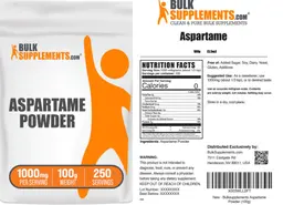 Label for Aspartame Powder 1000 mg