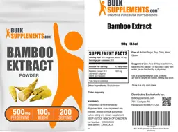Label for Bamboo Extract Powder 500 mg