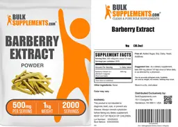 Label for Barberry Extract 500 mg