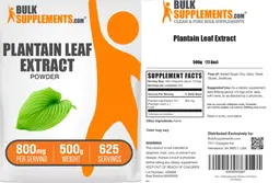 Label for Plantain Leaf Extract Powder 800 mg