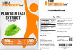Label for Plantain Leaf Extract Powder 800 mg
