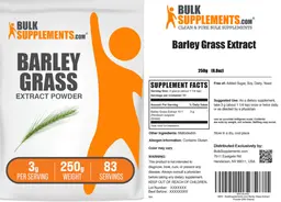 Label for Barley Grass Extract Powder 3 g