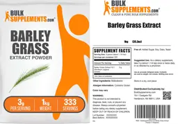 Label for Barley Grass Extract Powder 3 g