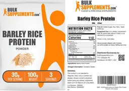 Label for Barley Rice Protein Powder 30 g 
